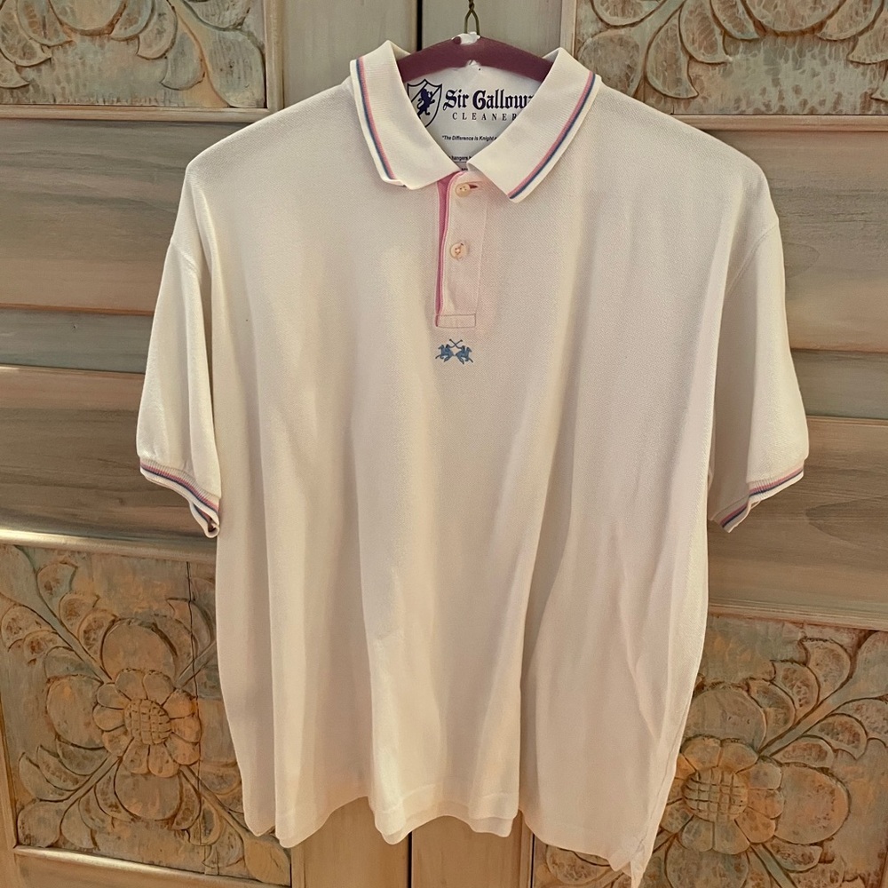 La Martina White Polo Shortsleeve Shirt